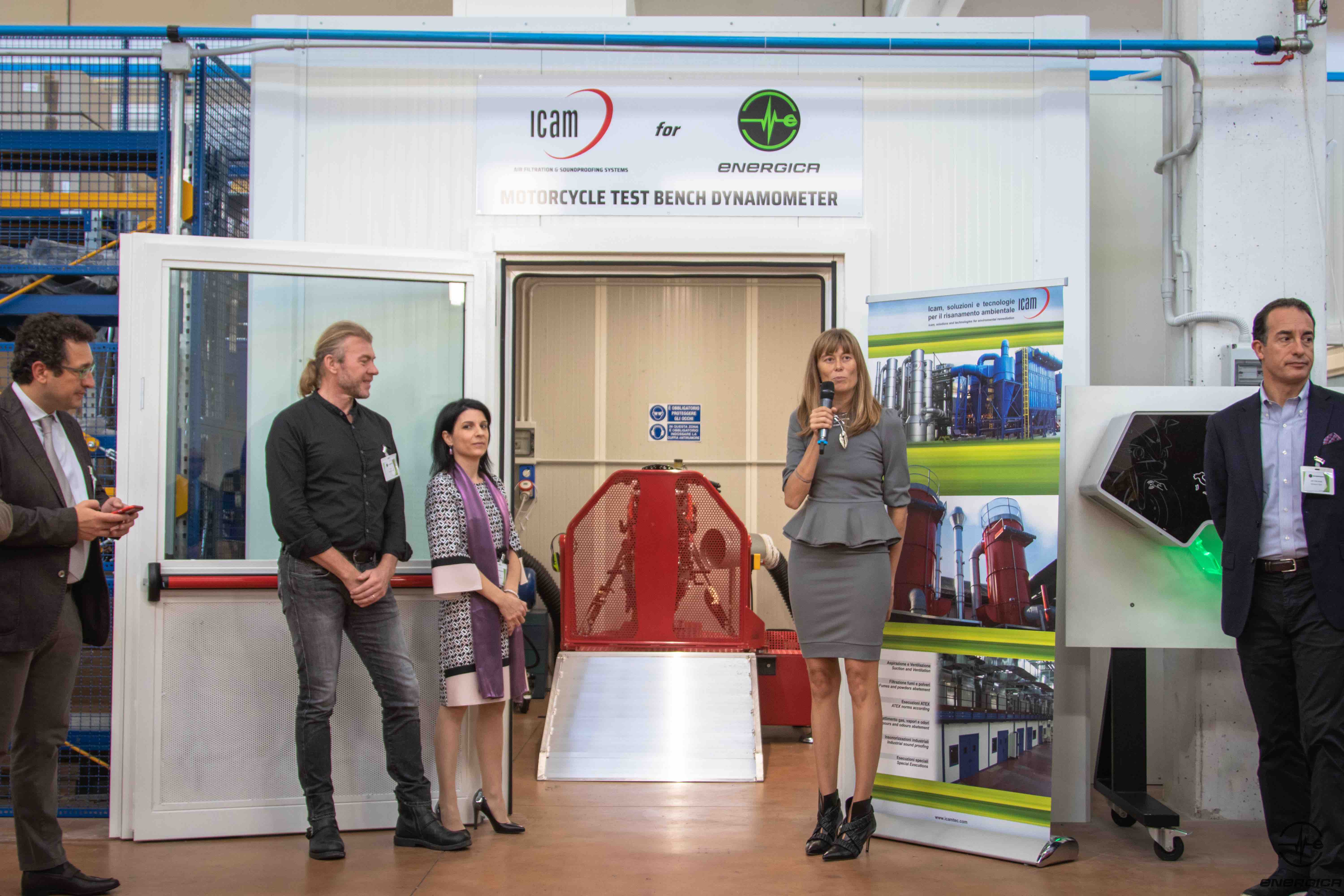 Icam ed Energica Motor Company S.p.a hanno inaugurato la nuova cabina di insonorizzazione per testare le moto elettriche da strada